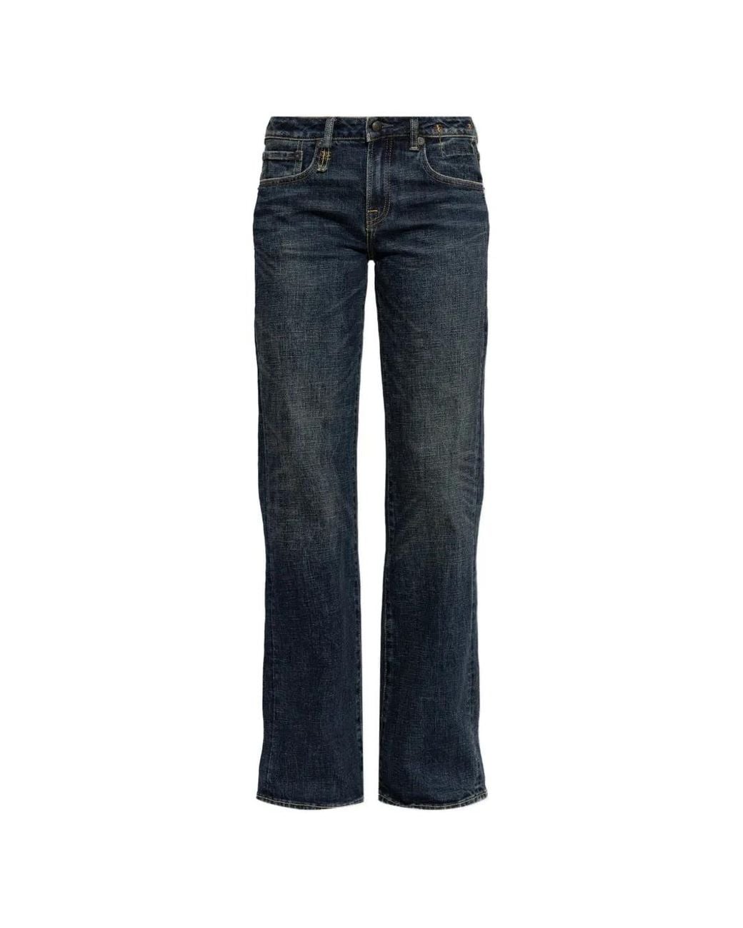 R13 Blue Straight-Leg Jeans