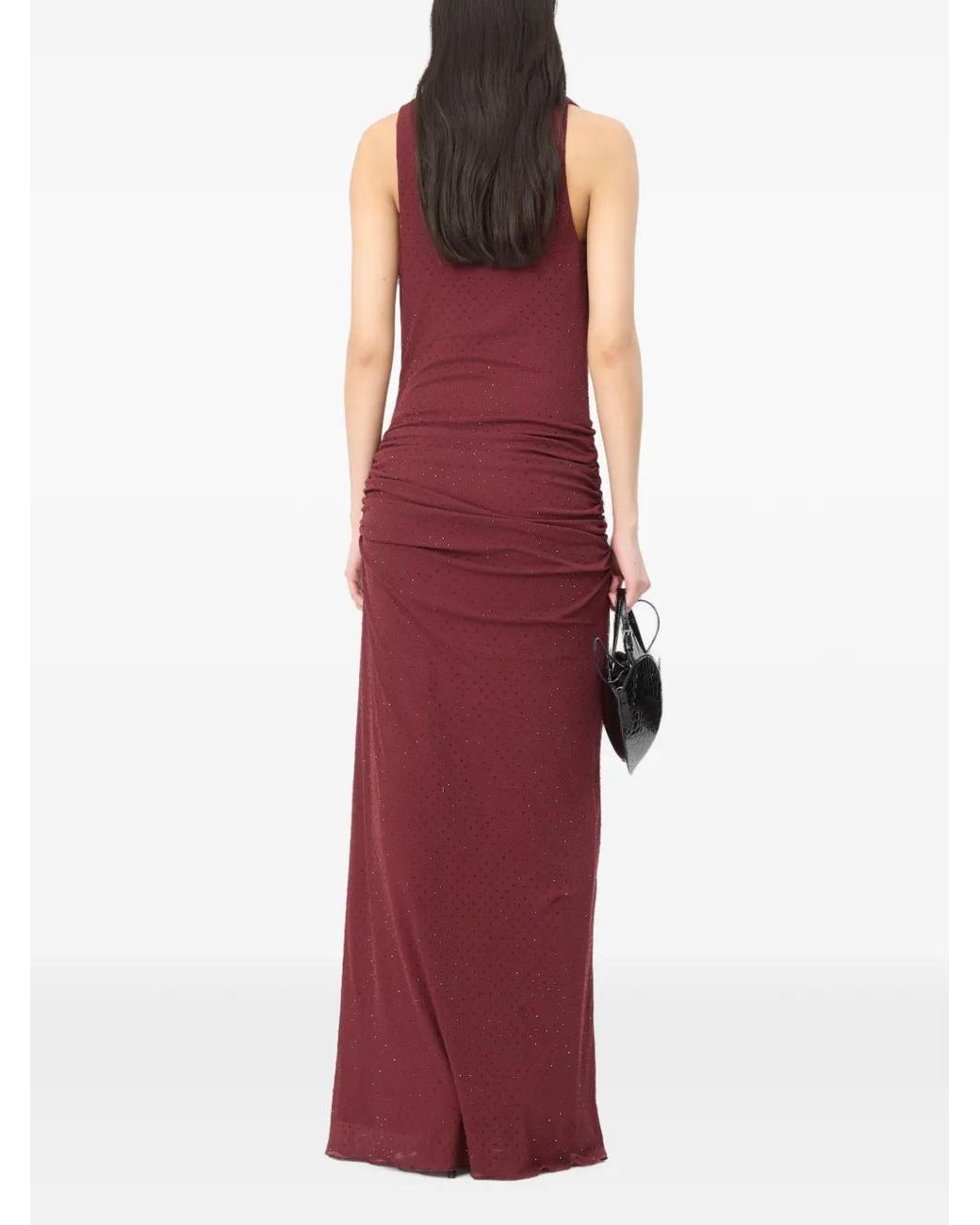 ROTATE BIRGER CHRISTENSEN Purple Maxi Halterneck Dress