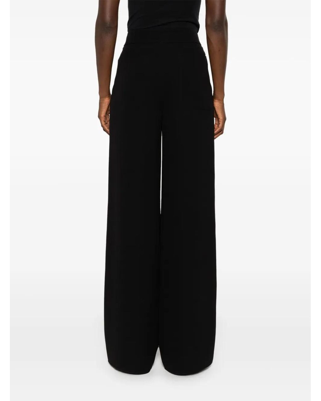 Giorgio Armani Black Silk Satin Trousers