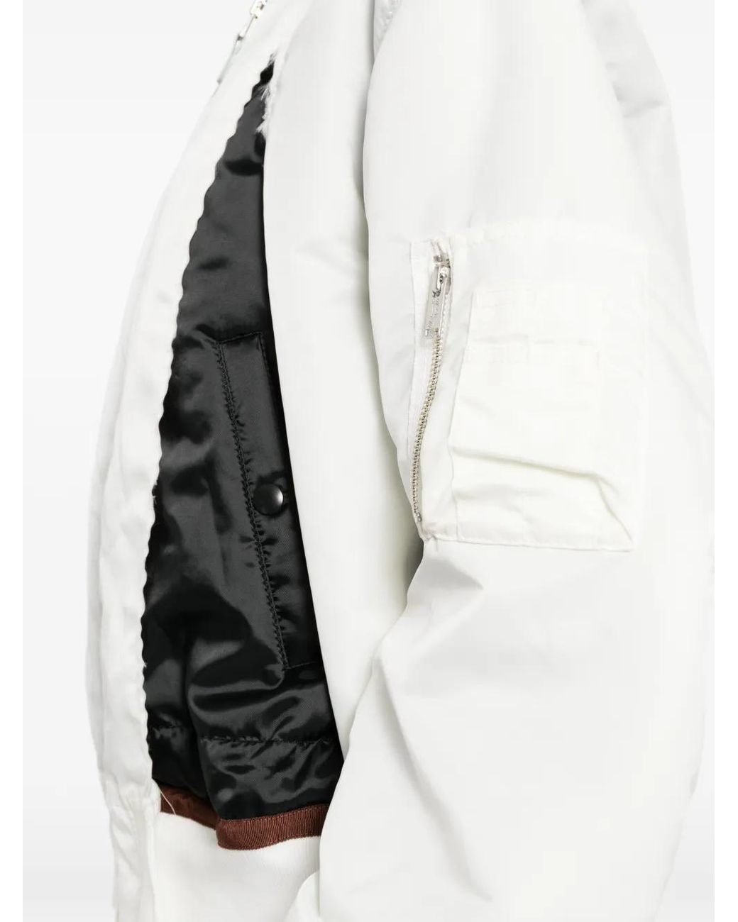Undercover White Zip-Up Bomber Jacket