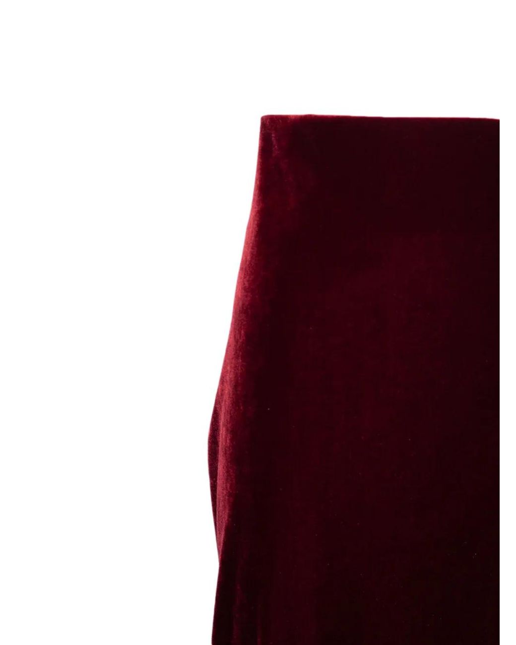 Alberta Ferretti Purple High-Waisted Velvet Maxi Skirt
