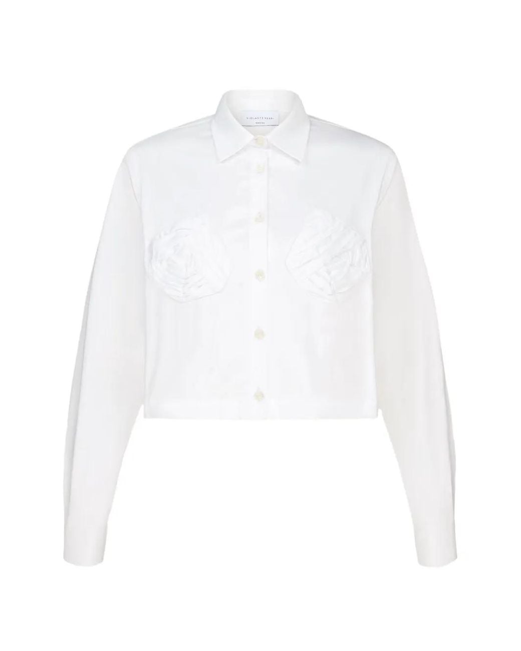 Violante Nessi White Lea Buttoned Shirt