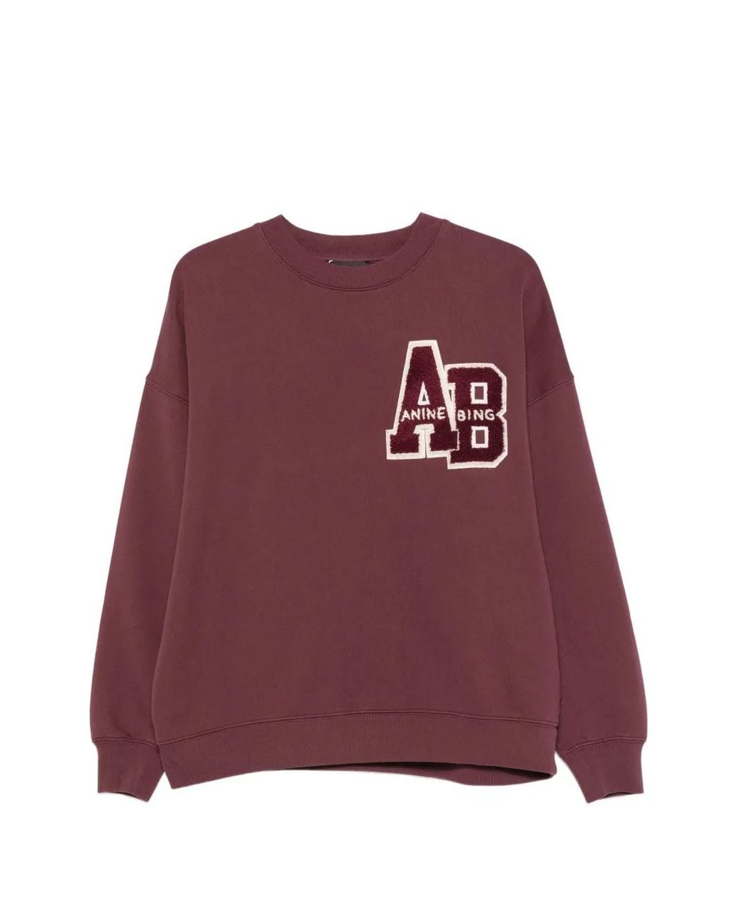 Anine Bing Purple Miles Sweatshirt Letterman