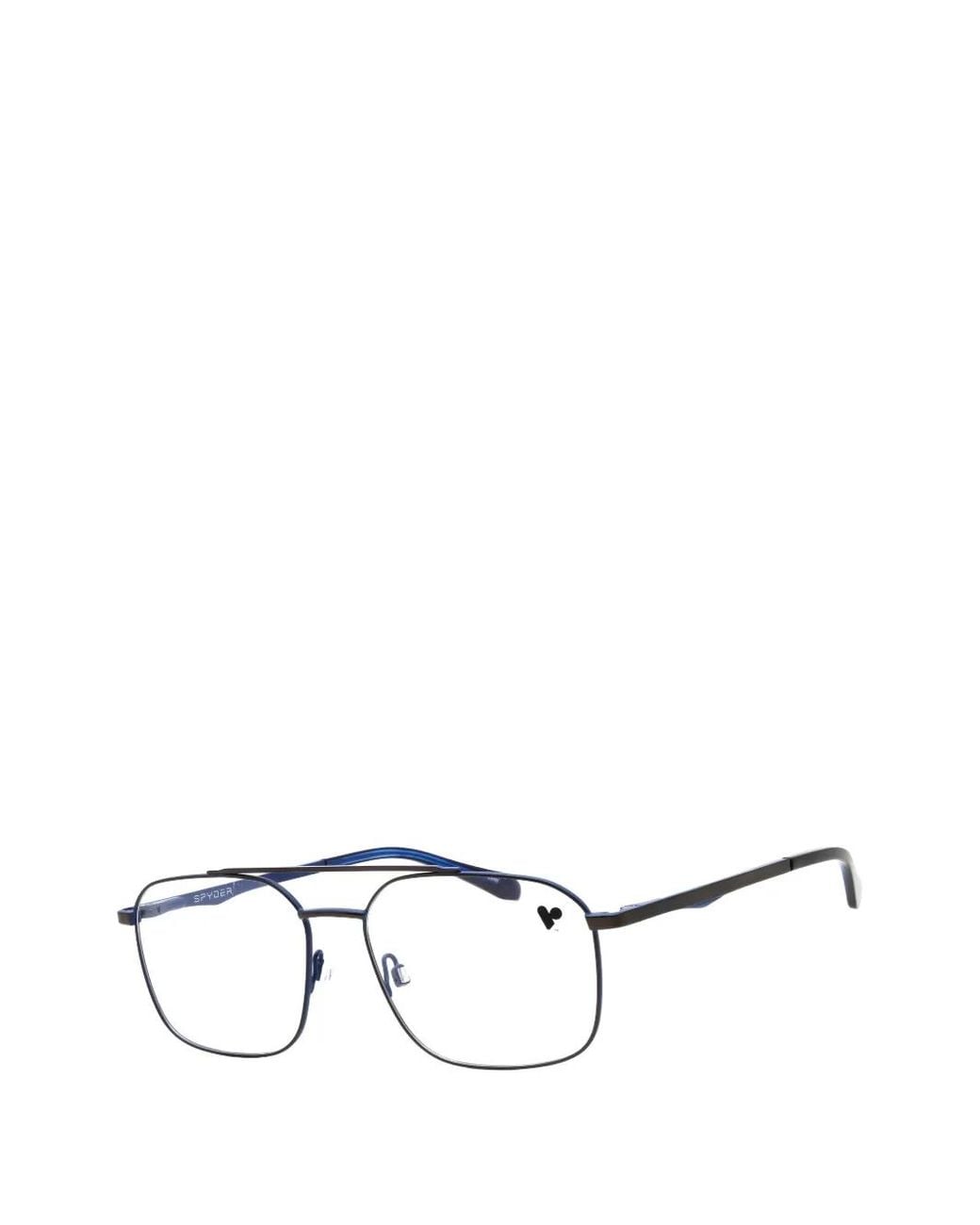 Spyder White Pilot-Frame Glasses for men