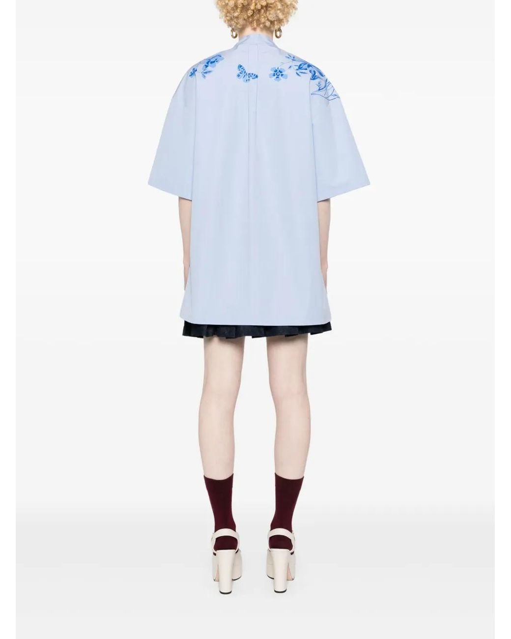 Gucci Popeline Jurk in het Blue