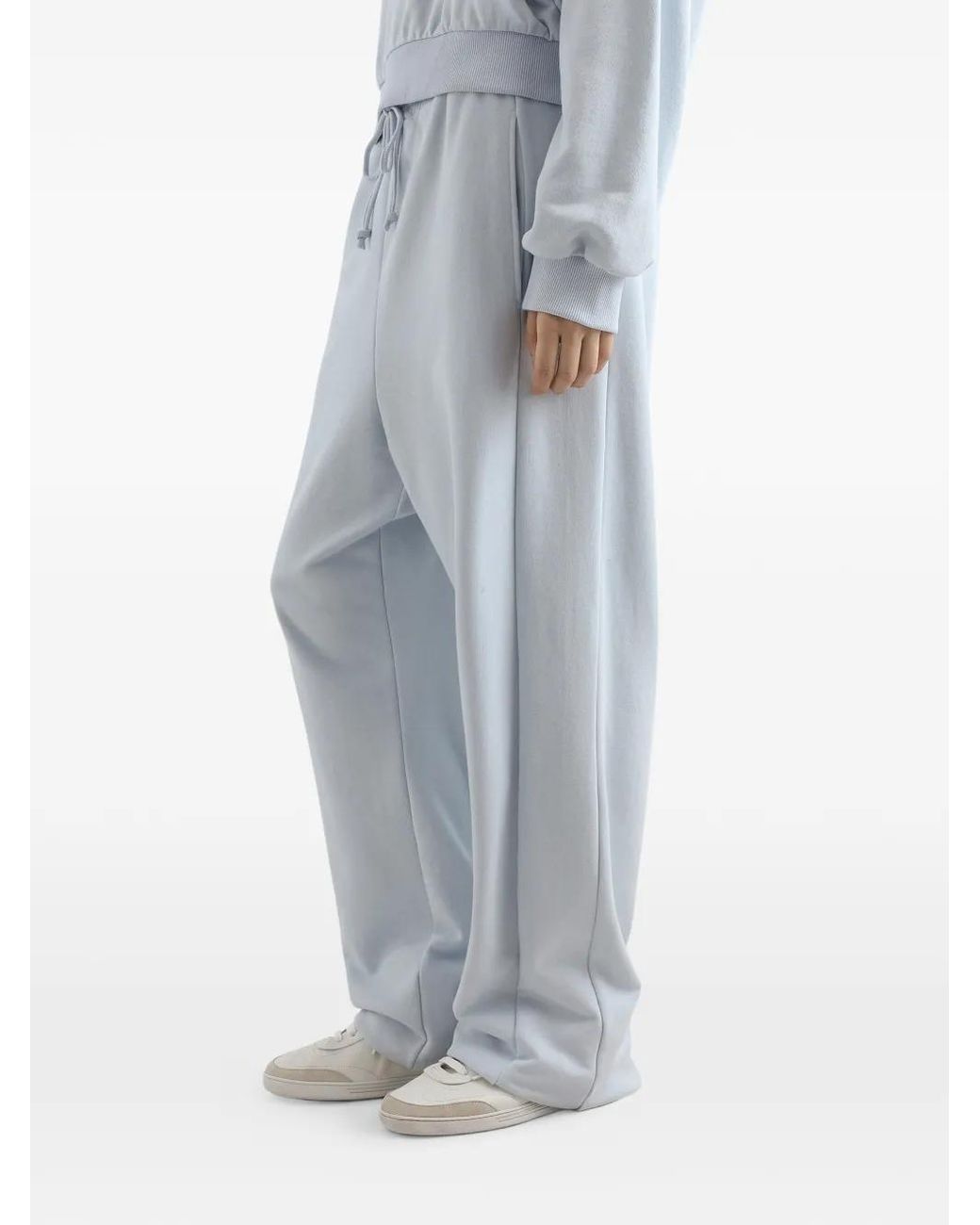 Dolce & Gabbana Blue Fleece Trousers With Embroidery