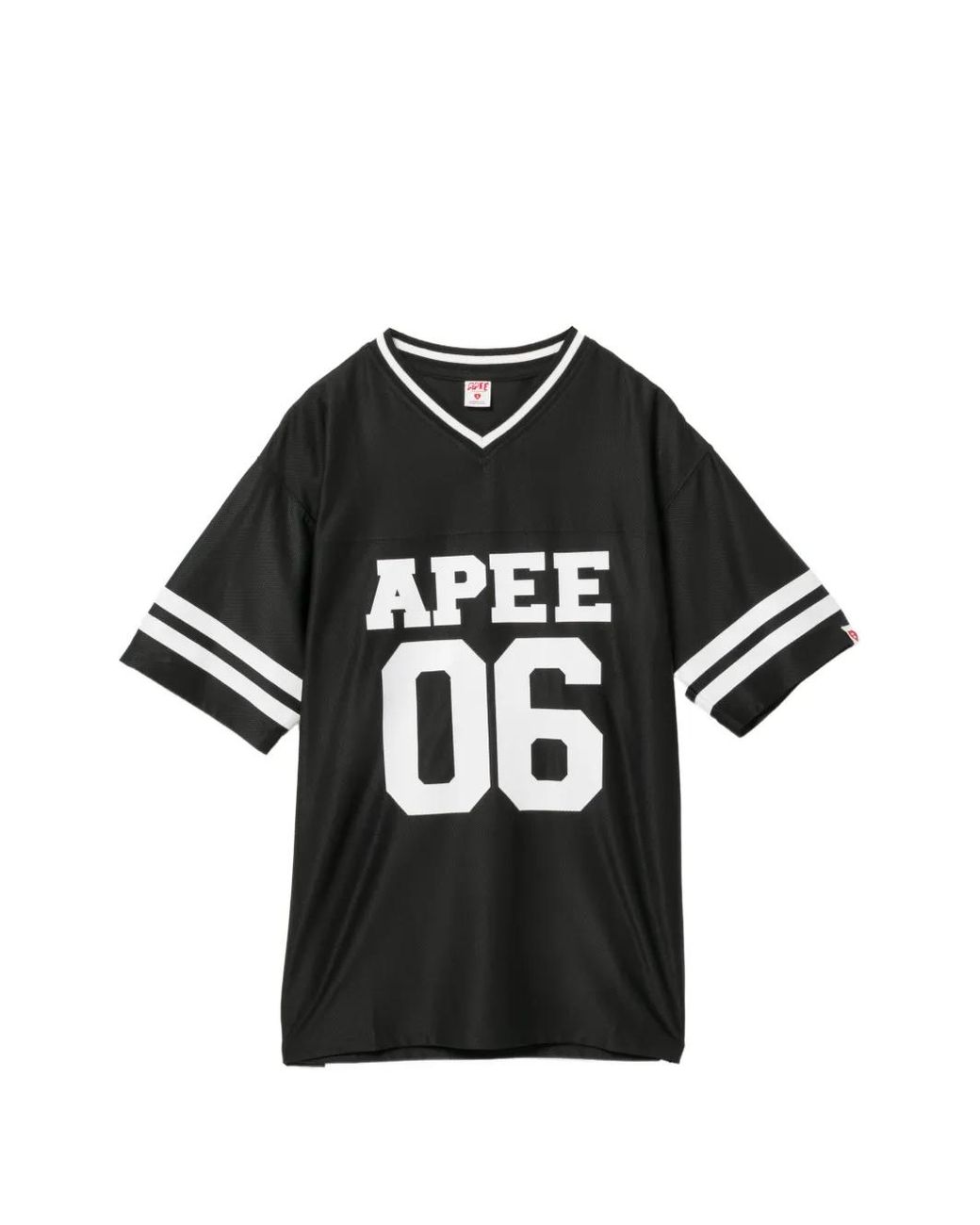 AAPE BY A BATHING AP Black Logo-Print Mesh T-Shirt