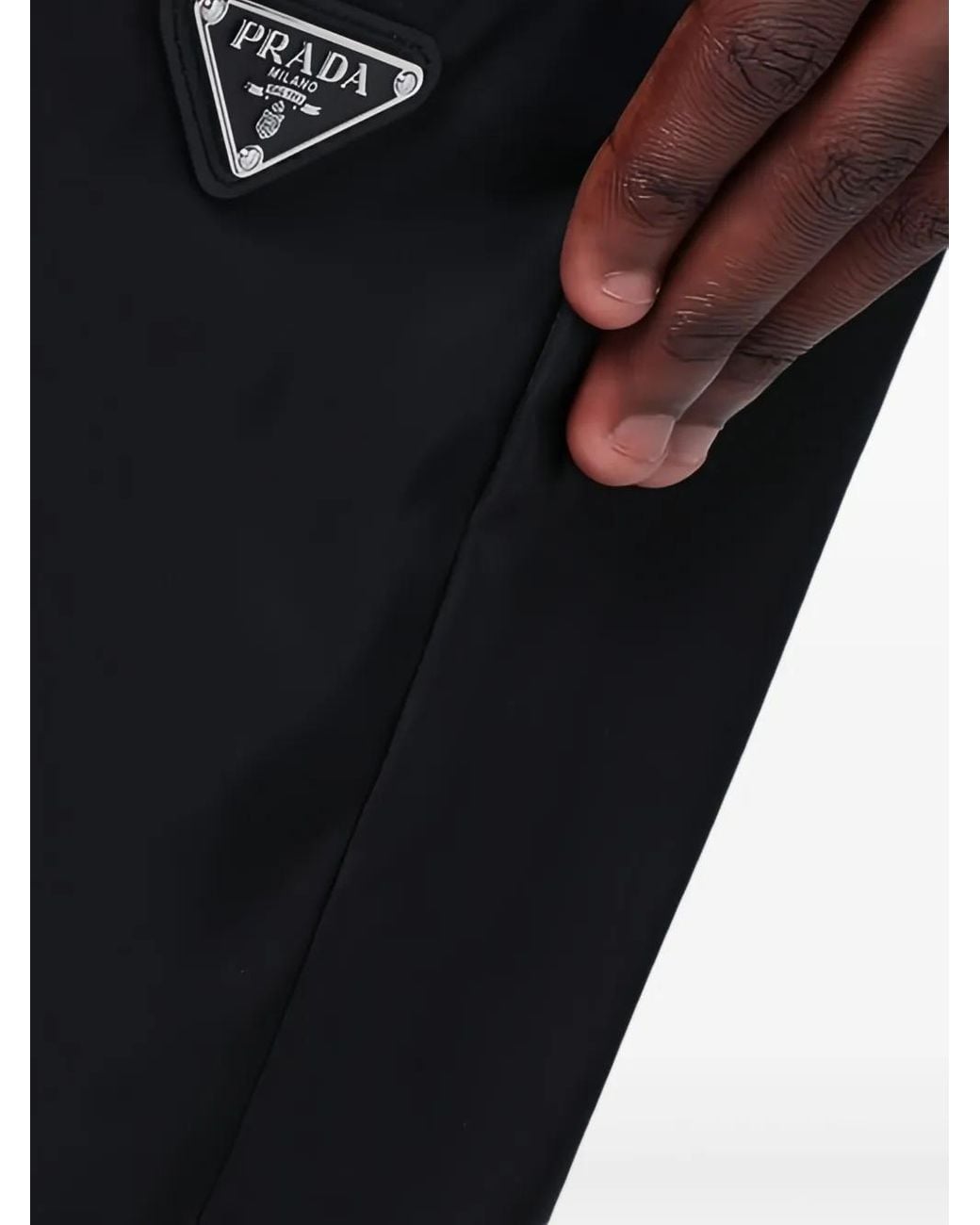 Prada Re-Nylon Bermuda Shorts in het Black voor heren