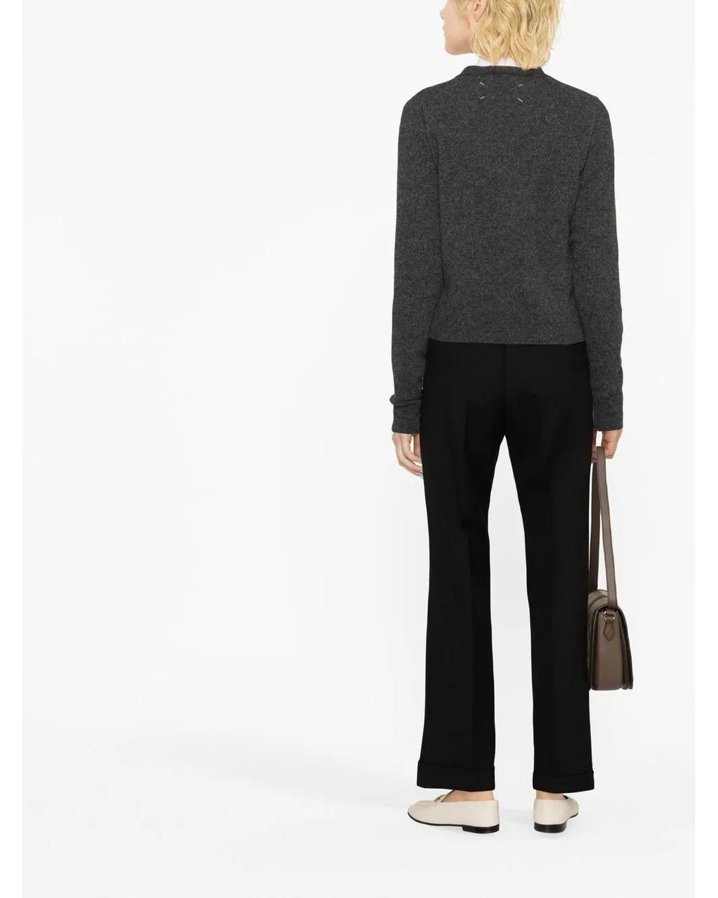 Gucci Black High-Waisted Wool Trousers