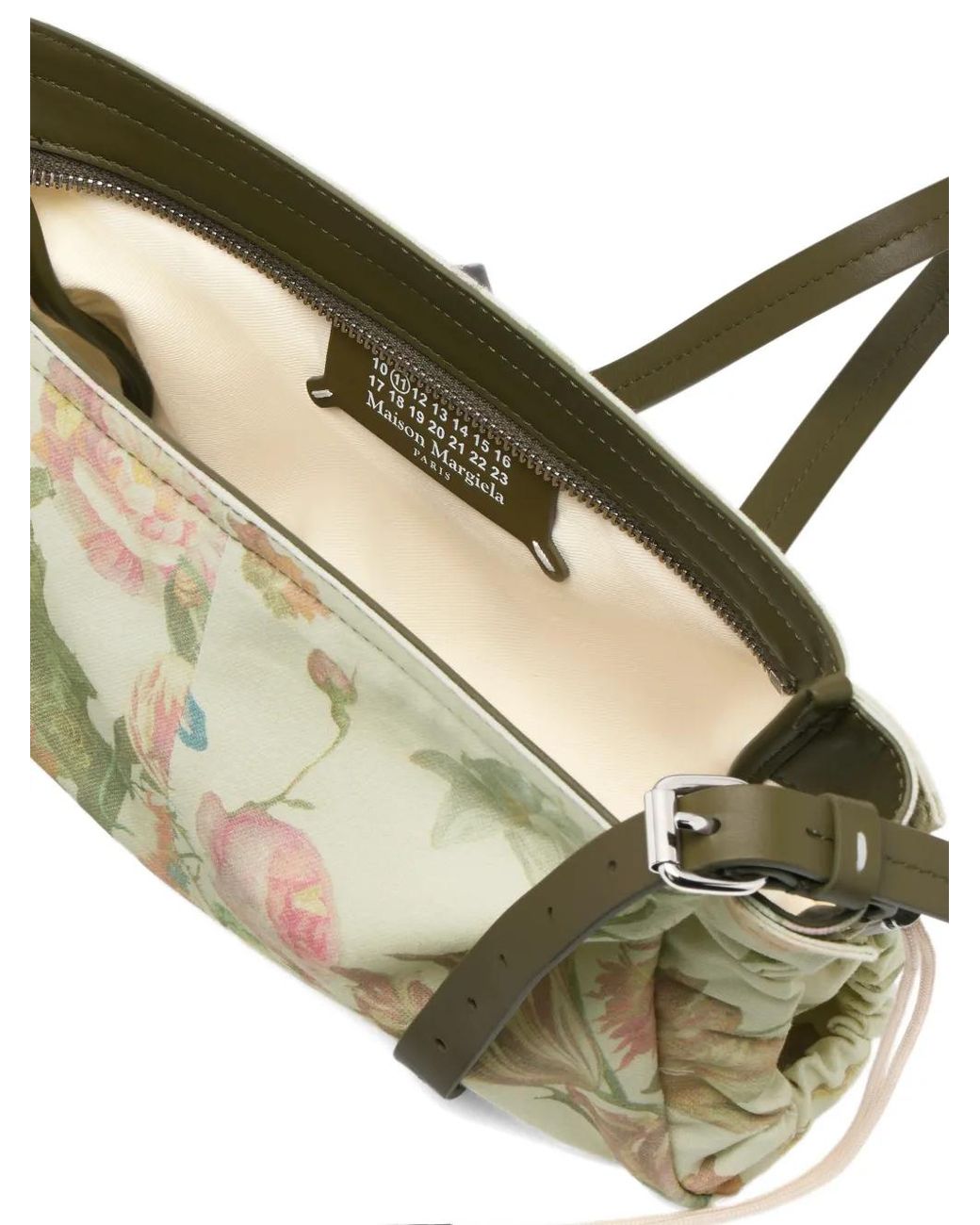 Maison Margiela Metallic Floral Drawstring Messenger Bag