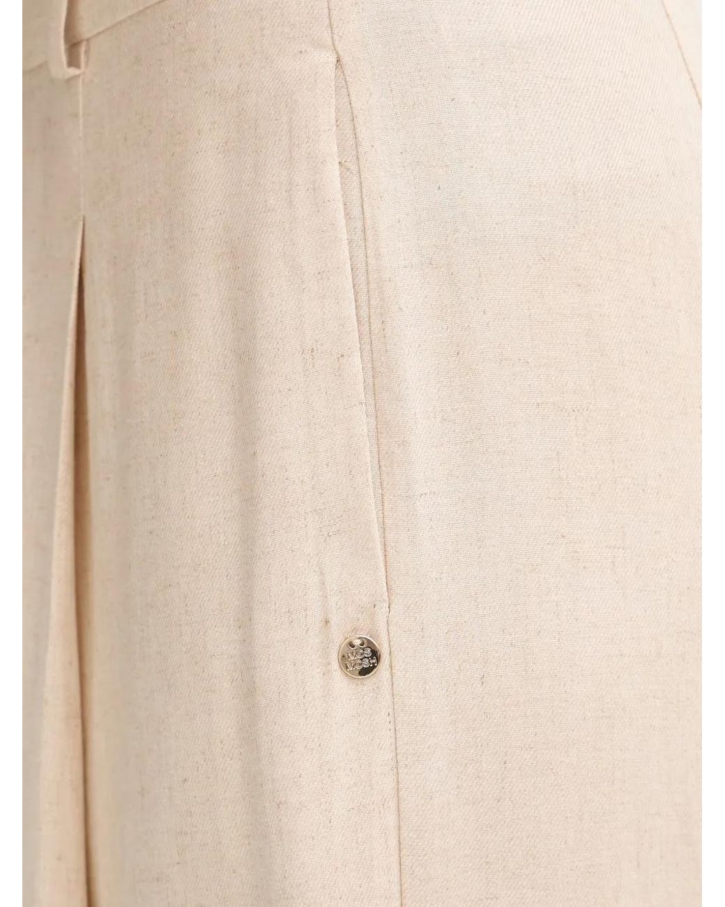 Mos Mosh Natural Mmissa Coleen Pleated Wide-Leg Trousers