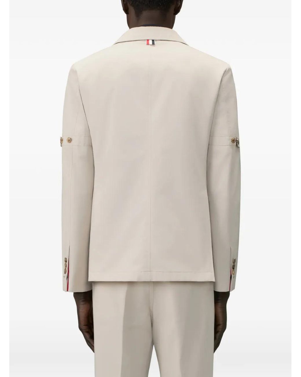 Thom Browne White Unconstructed Patch Pocket Sportcoat for men