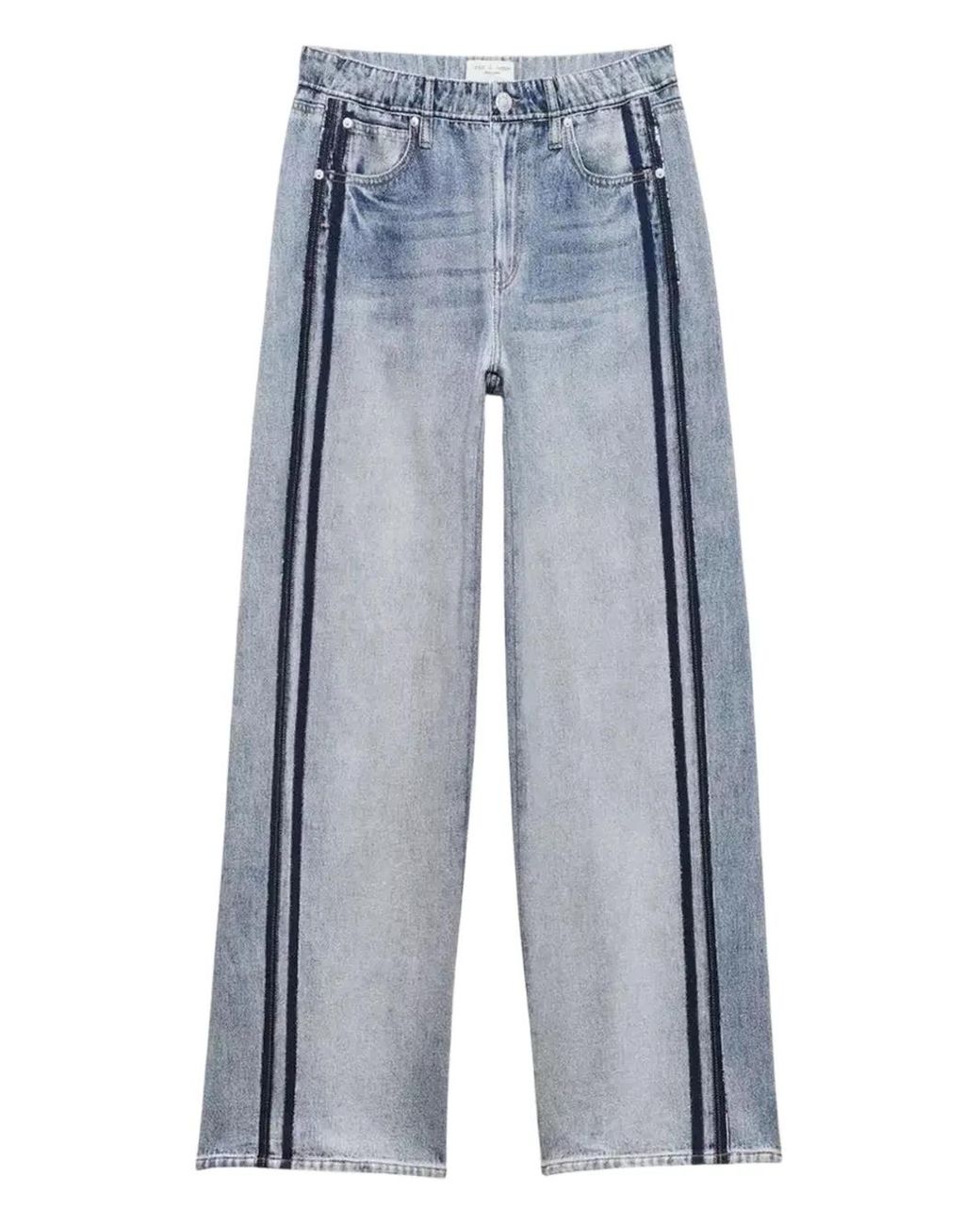 Rag & Bone Blue Miramar Terry Side-Stripe Jeans