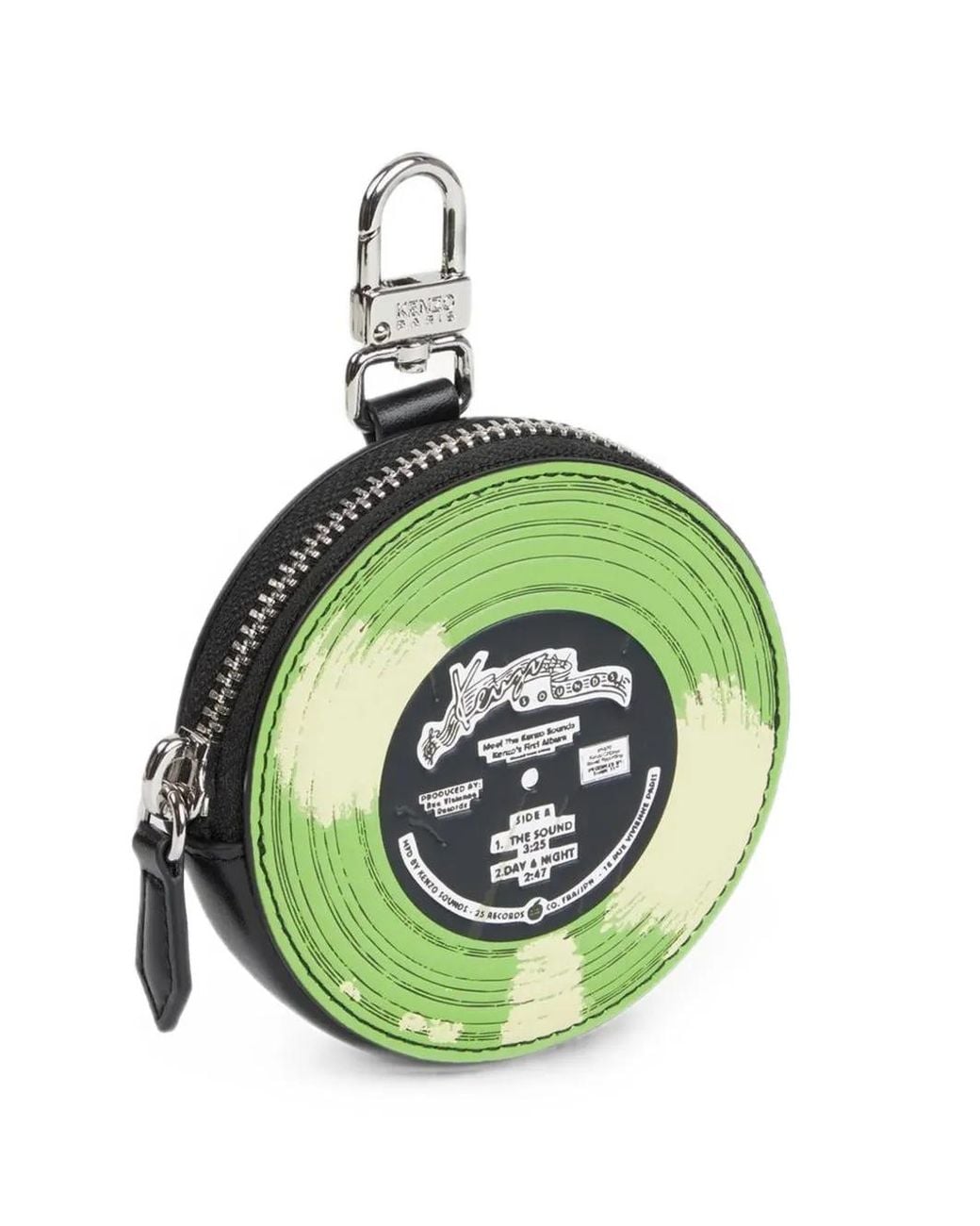 KENZO Green Sounds Leather Coin Purse for men