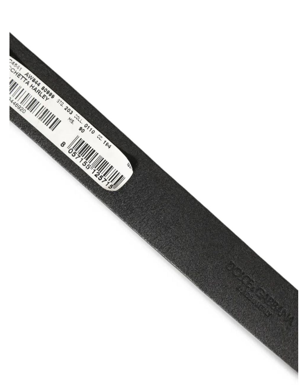 Dolce & Gabbana Black Antique-Finish Buckle Belt