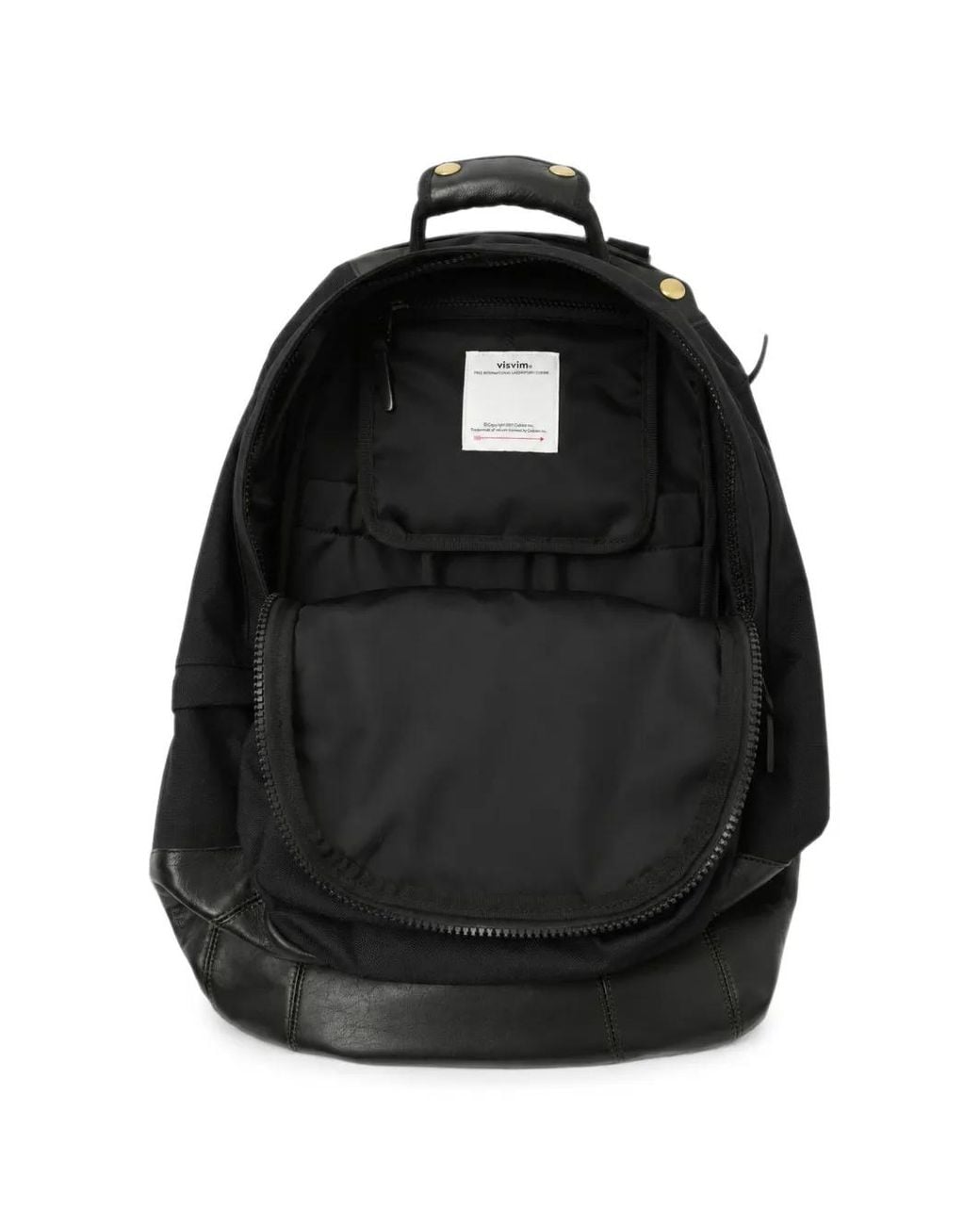 Visvim Black Cordura Zip-Up Backpack for men