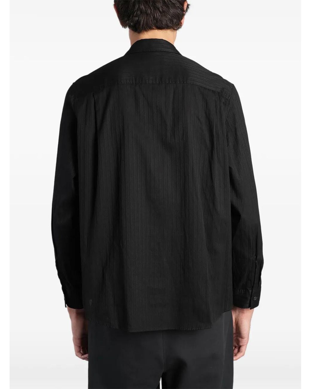 Attachment Black Tie-Detail Shirt for men