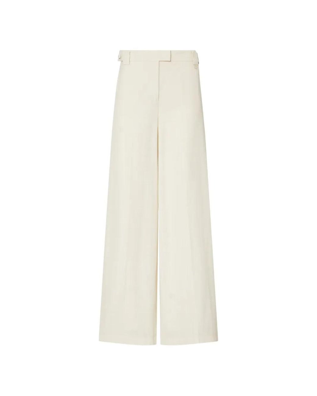 Liu Jo White Flamed Viscoset Trousers