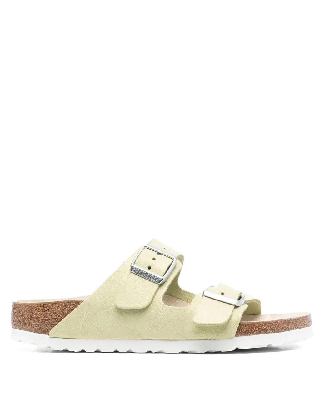 Birkenstock White Arizona Shimmering "Popcorn Lime for men