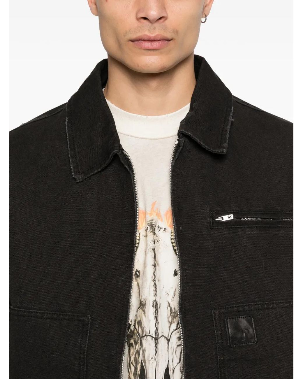 Represent Black Heaton Workwear Jacket for men