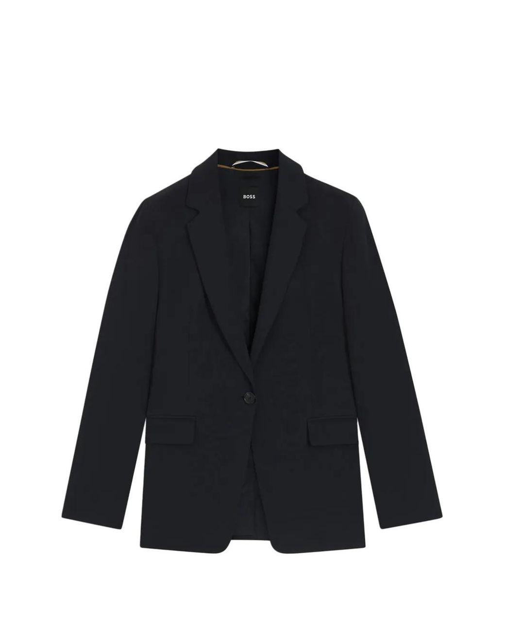 Boss Blue Single-Breasted Notched-Lapels Jacket