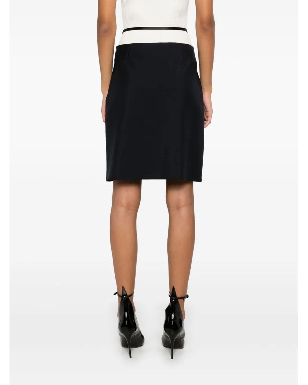 Givenchy Black Voyou Night Short Skirt Heb Logo