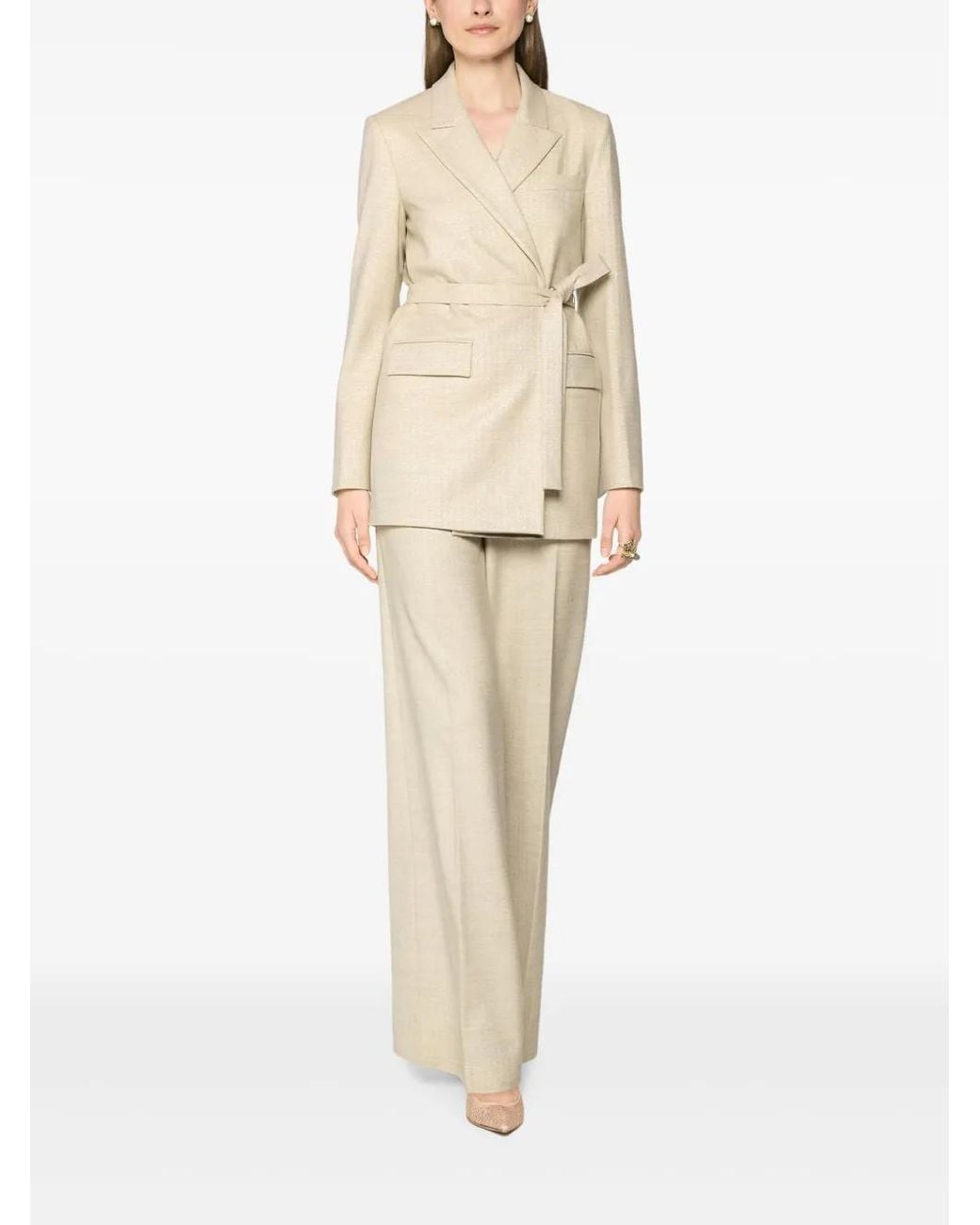 Genny Natural Belted Blazer