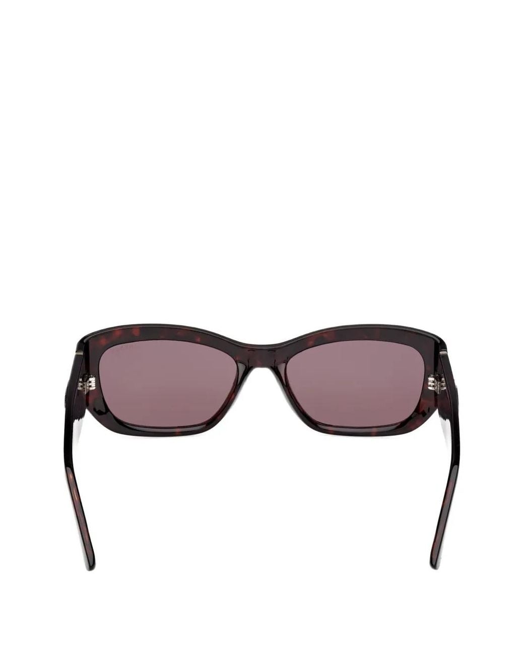 GUESS EYEWEAR Purple Tortoiseshell-Effect Rectangle-Frame Sunglasses