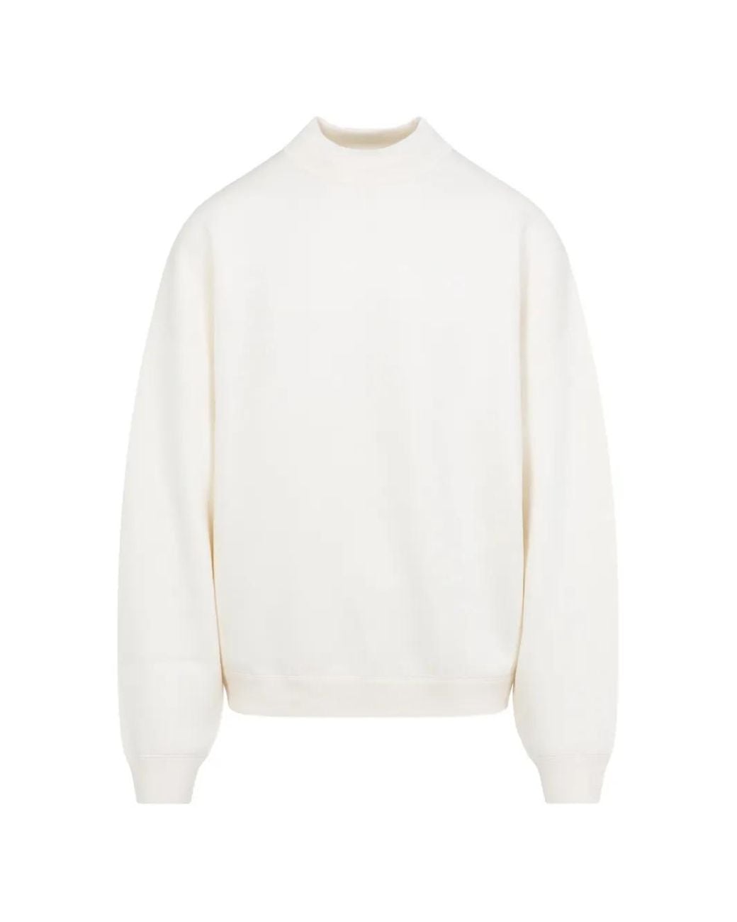 Fear Of God White Mock-Neck Dropped-Shoulder Sweater for men