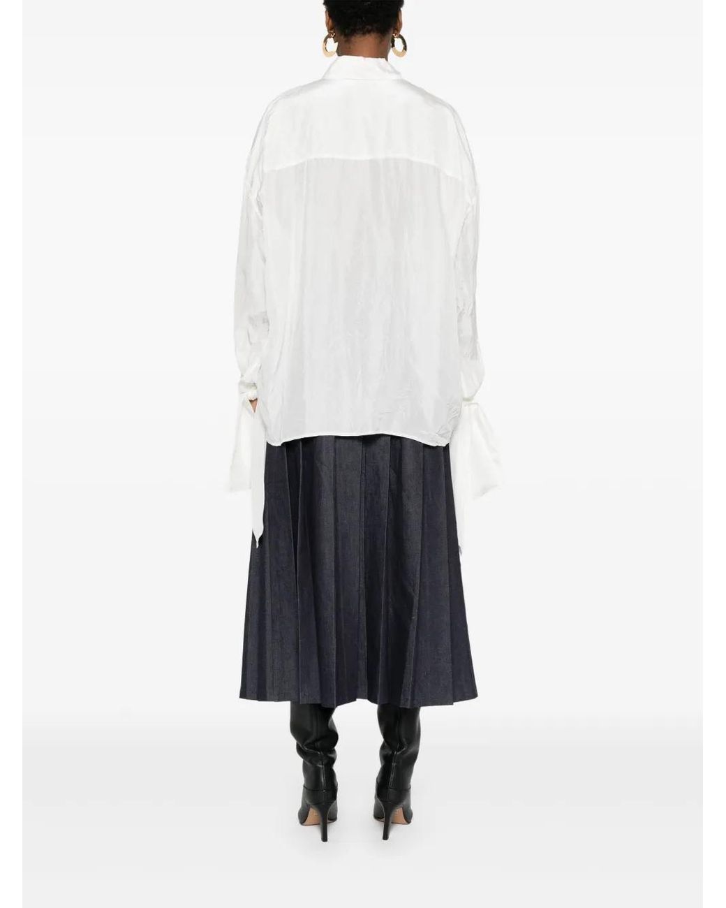 Lanvin Zijden Blouse in het White