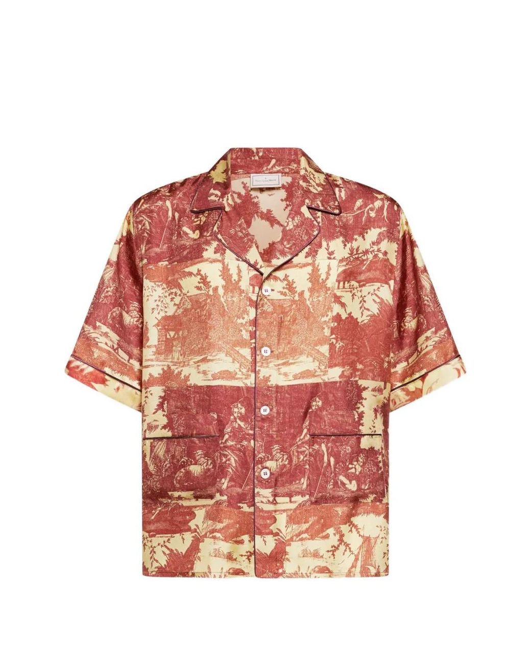 Pierre Louis Mascia Pink Aloe Short-Sleeve Shirt