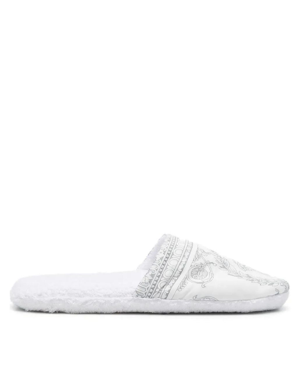 Versace White I Love Baroque Slippers