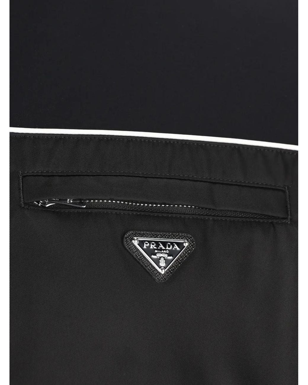Prada Jacke Mit Logo-Schild in Black für Herren