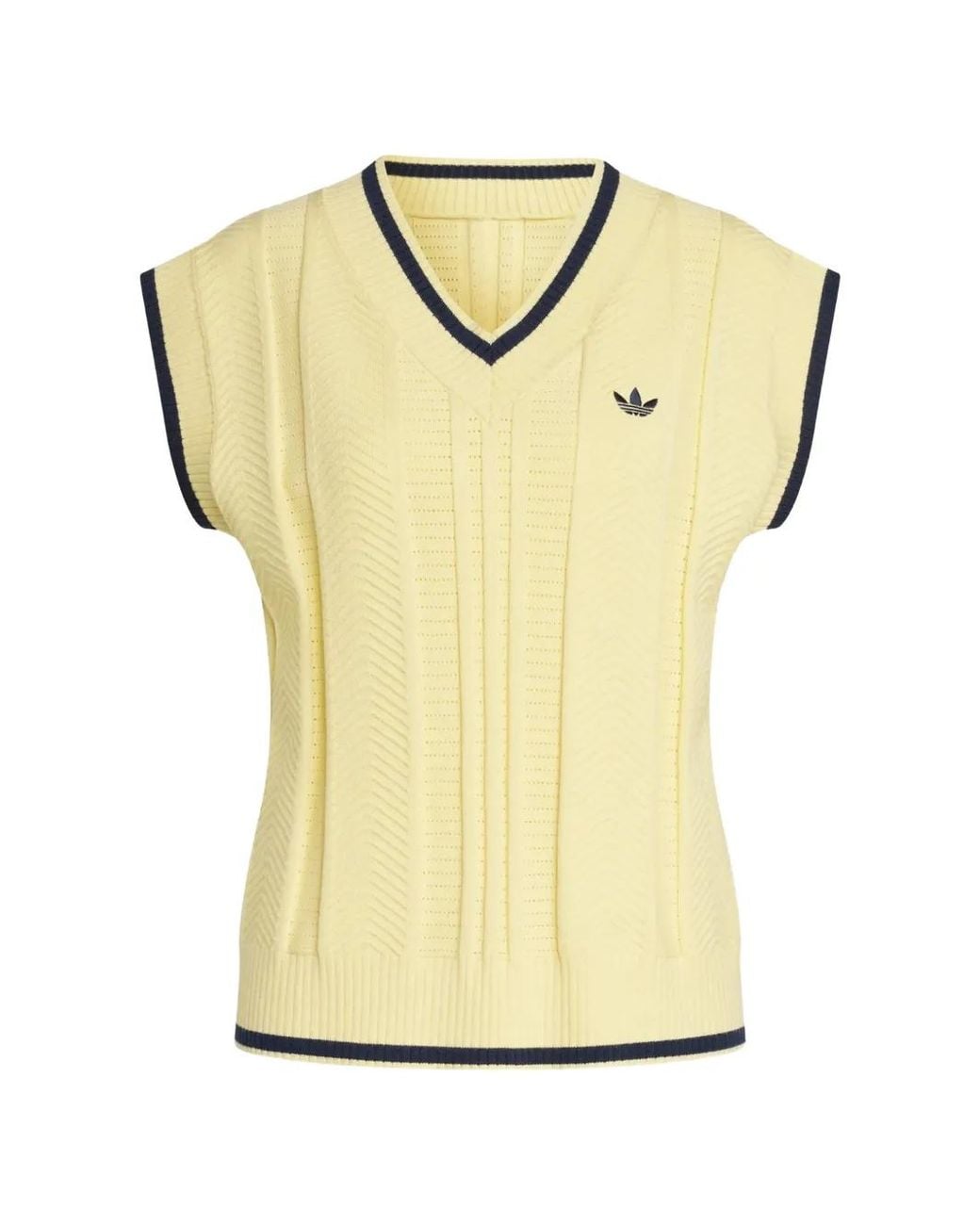 Adidas Yellow Cable Knit Vest