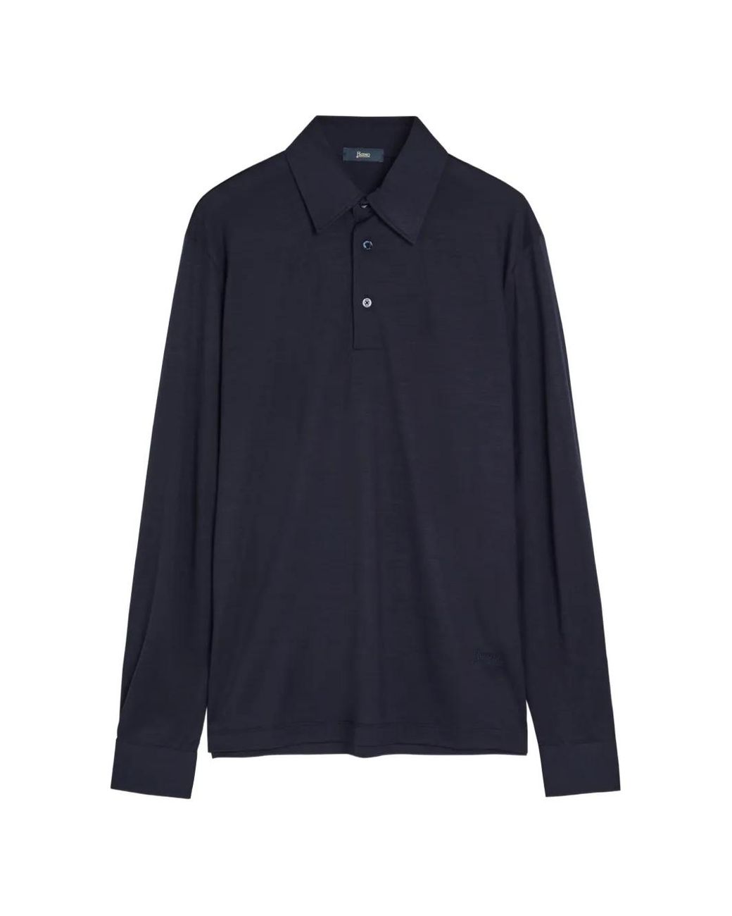 Polo De Manga Larga Herno de hombre de color Blue