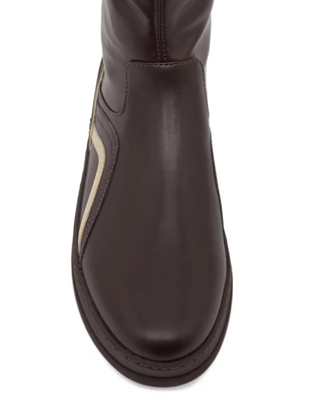 Liu Jo Brown Monogram-Panel Knee-High Boots