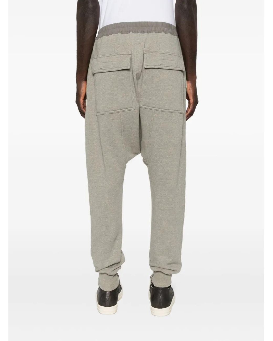 Rick Owens Gray Drawstring-Fastening Trousers for men