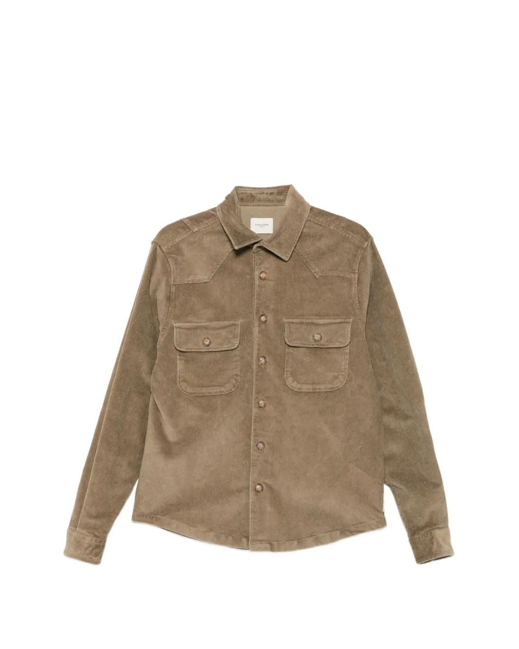 Tintoria Mattei 954 Natural Corduroy Western Shirt for men