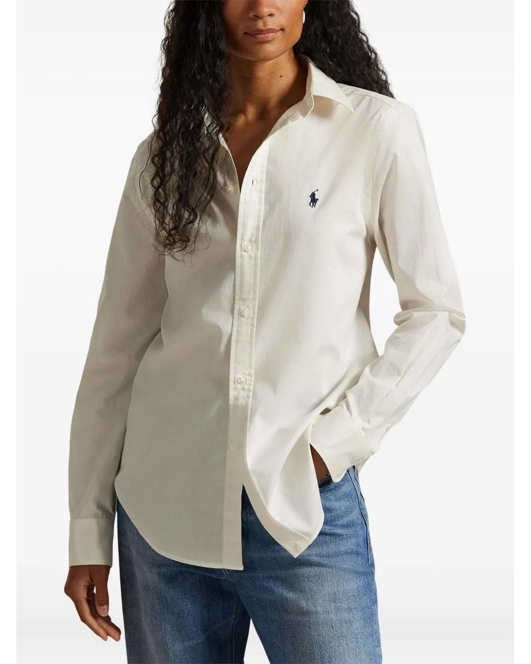 Polo Ralph Lauren Polo Pony Twill Shirt in White | Lyst
