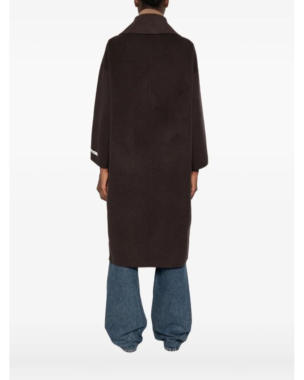 DUNO Black Ovela Double-Breasted Coat