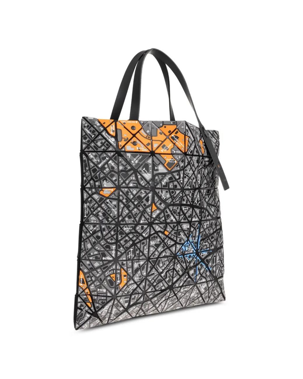 Issey Miyake Black Map Tote Bag