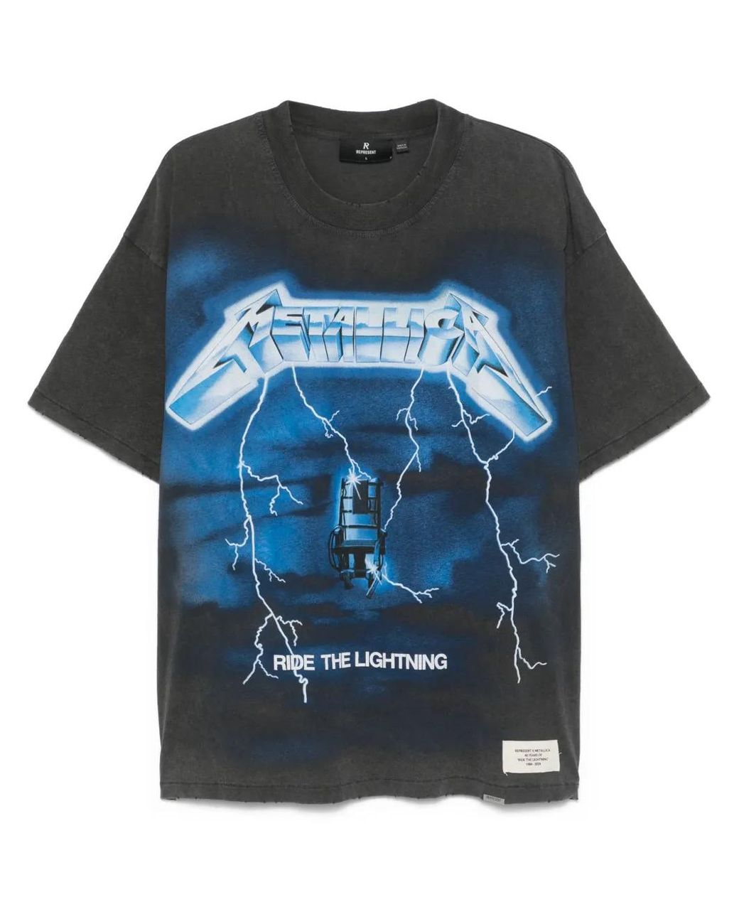 Represent Blue X Metallica Ride The Lightning T-Shirt for men