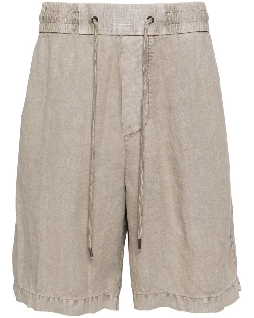 James Perse Natural Straight-Leg Linen Shorts for men