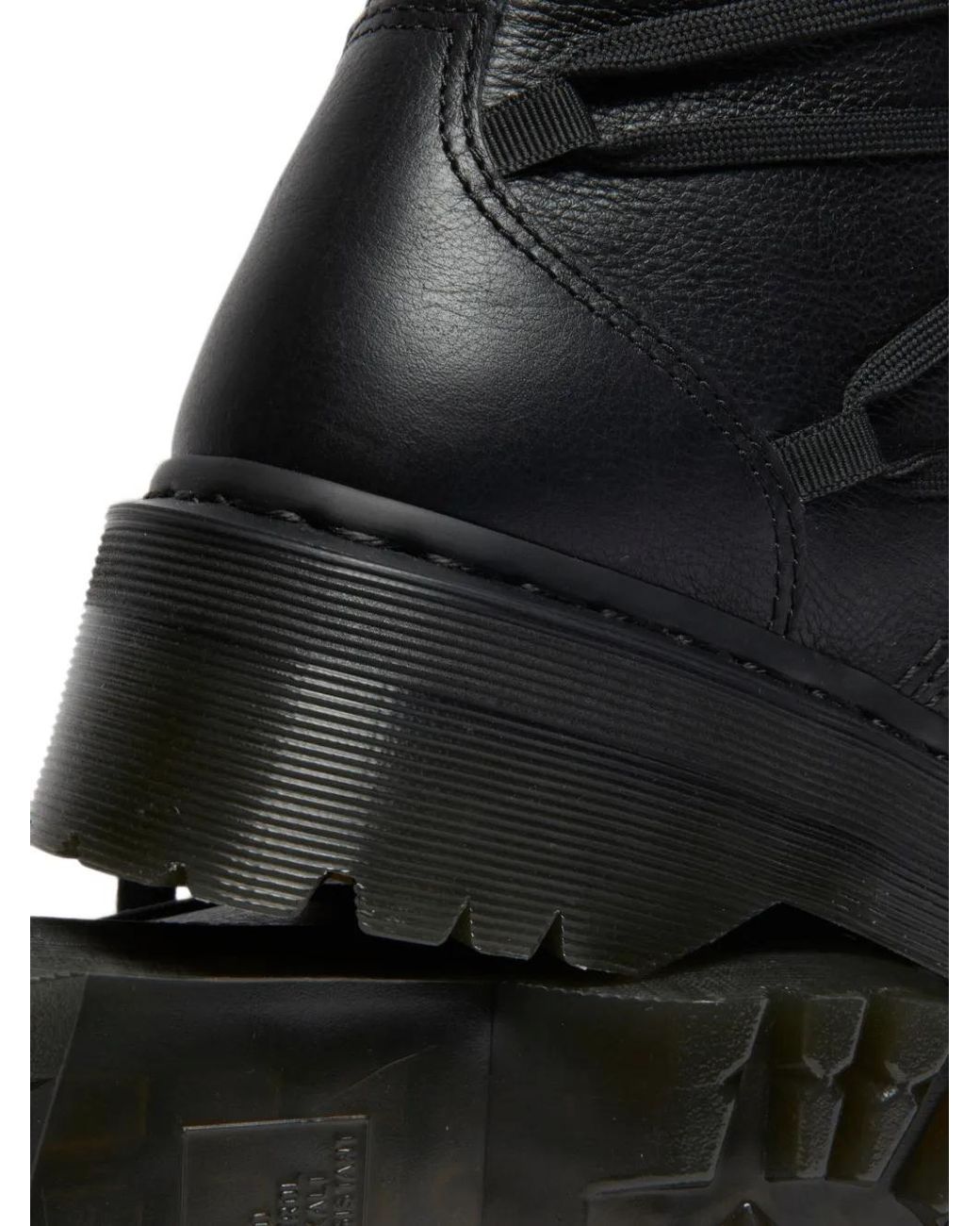 Dr. Martens Black Jarrick Ii Lace-Up Zipped Calf Leather Boots