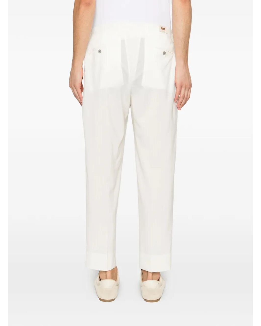 Briglia 1949 White Pantalon Plissé À Taille Élastiquée for men