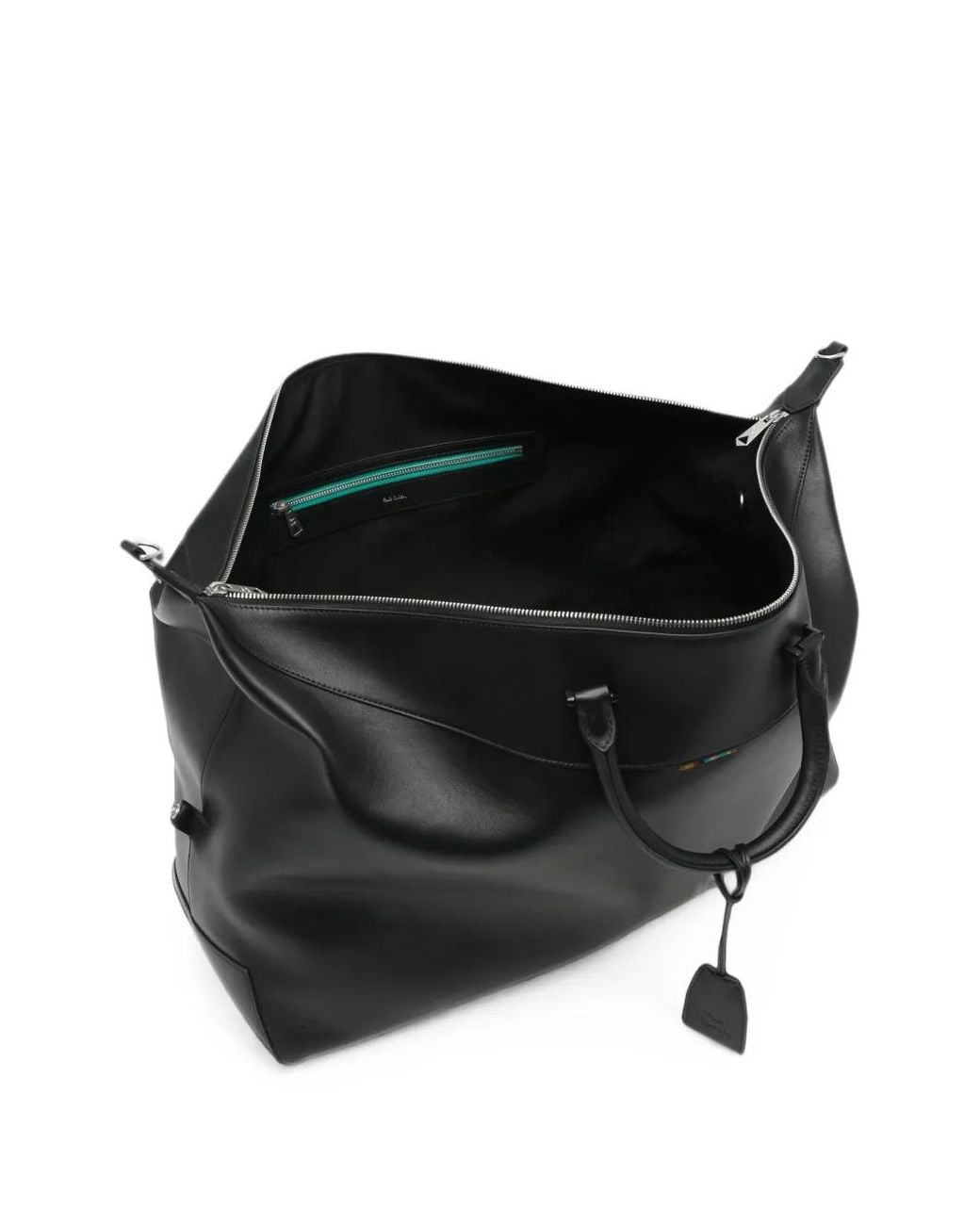 Paul Smith Black Signature Stripe Leather Holdall for men