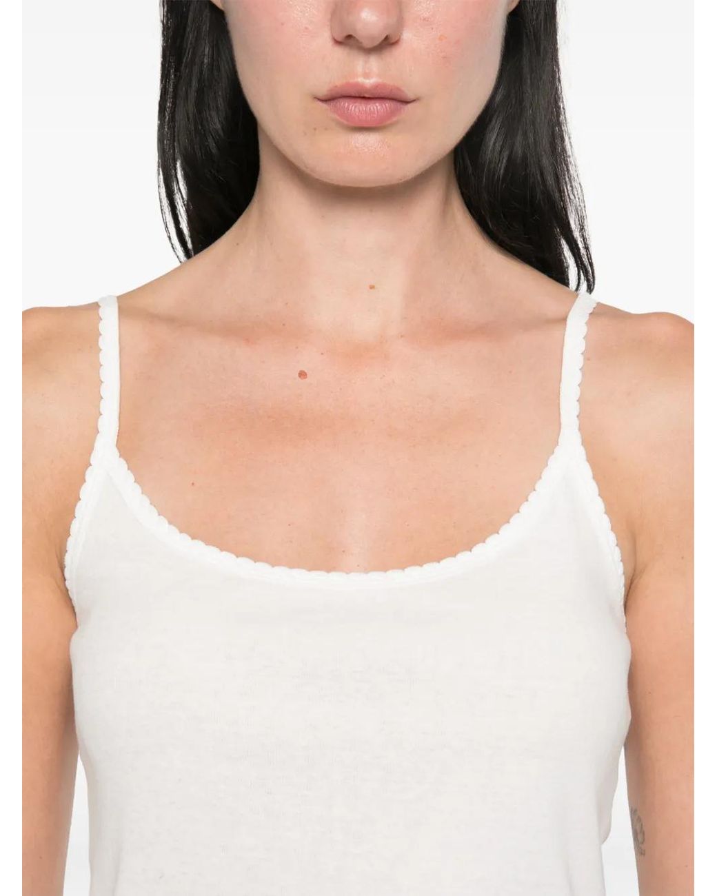The Row White Denzel Tank Top