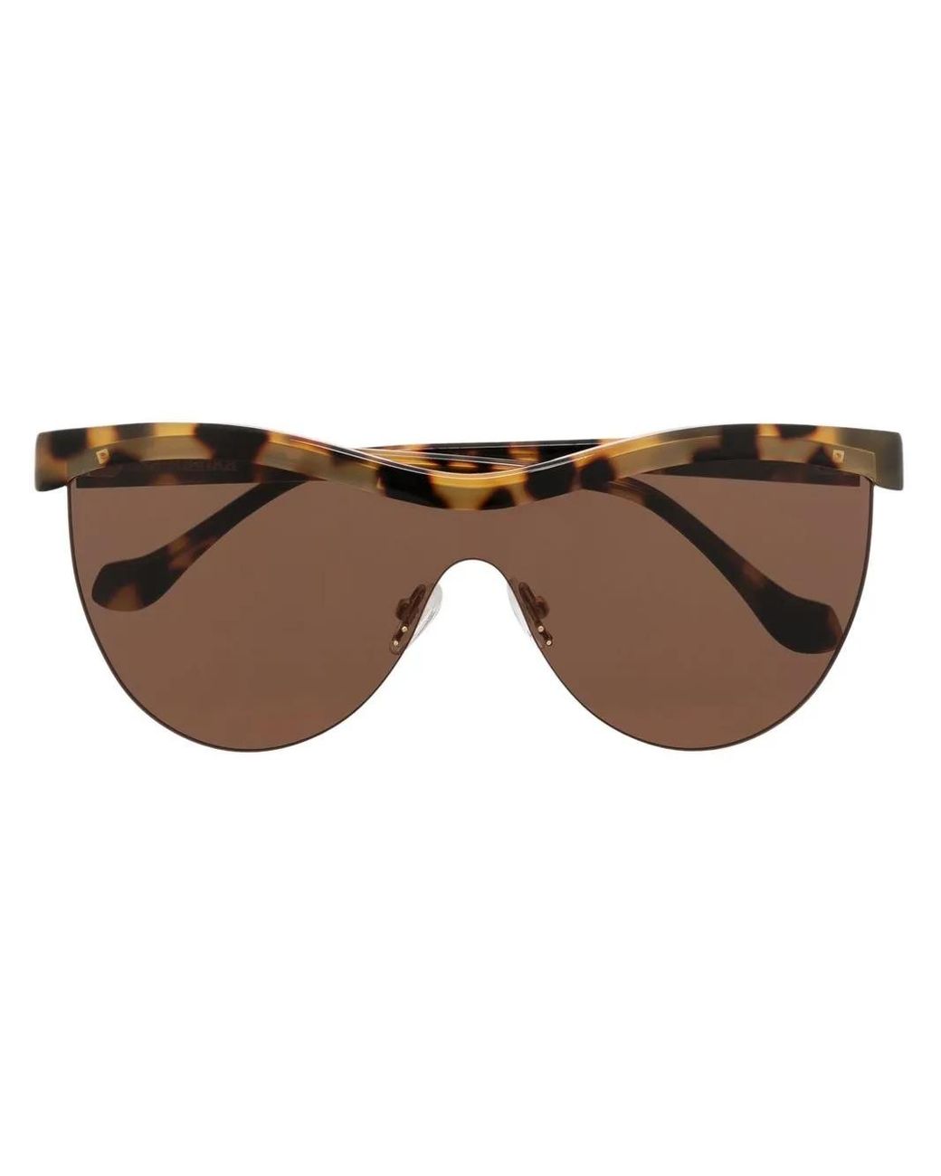 Nanushka Brown Round-Frame Sunglasses