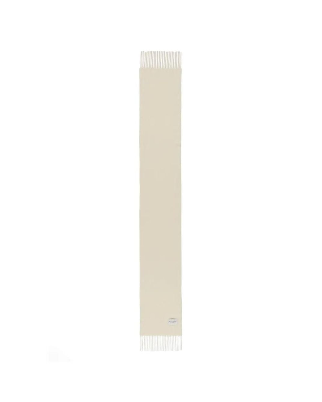 Marc O' Polo White Fringed-Edge Scarf
