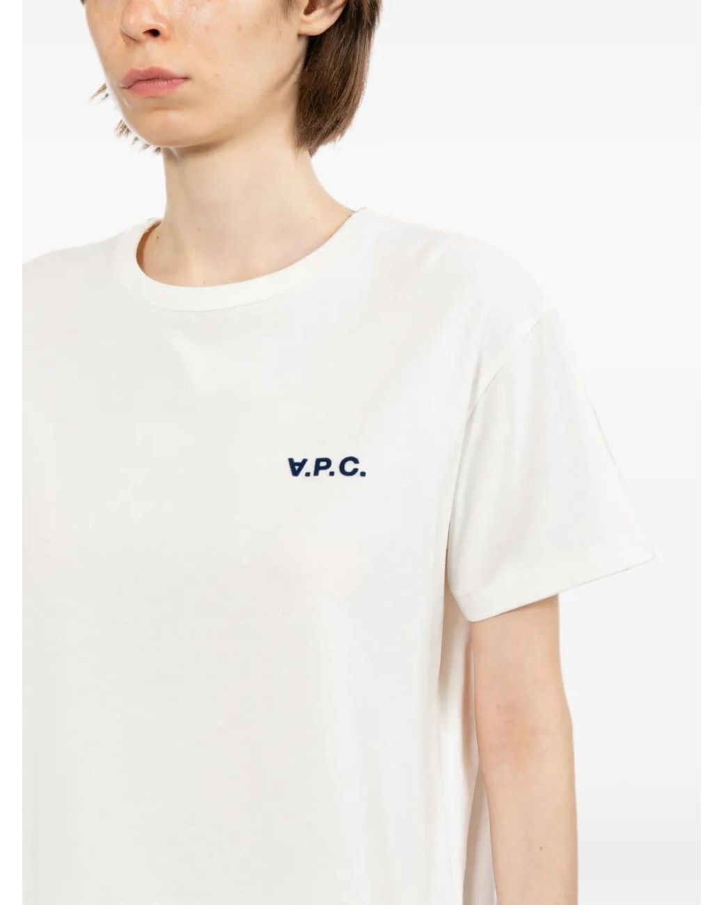 A.P.C. White T-Shirt À Logo Imprimé
